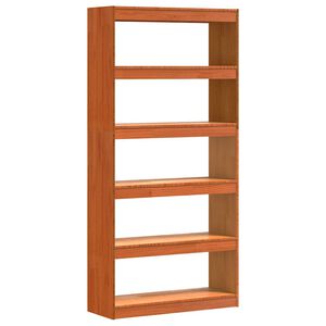 vidaXL B&oacute;kask&aacute;pur Vaxbr&uacute;nn 80 x 30 x 167,5 cm Solid furuhikk