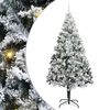 vidaXL Gervi j&oacute;latr&eacute; me&eth; 300 LED Hv&iacute;tt 240 cm PVC, st&aacute;l og plast