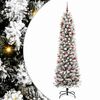 vidaXL Gervi j&oacute;latr&eacute; me&eth; 300 LED Hv&iacute;tt 210 cm PVC, Metall og Plastefni