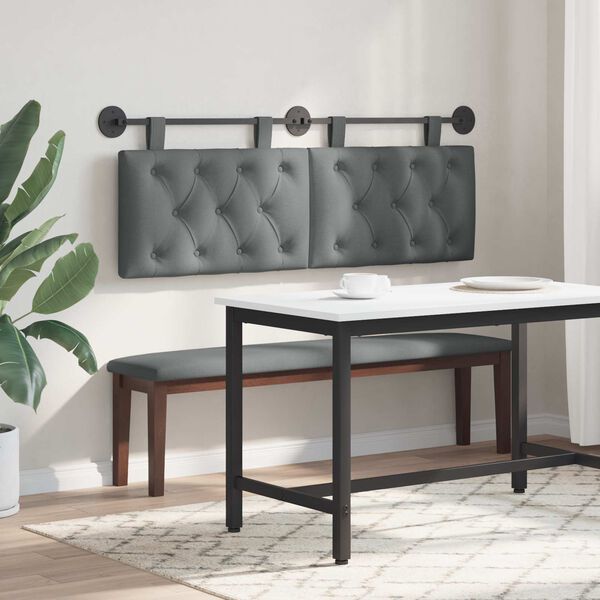 vidaXL Hengisk&aacute;li Vegghengt D&ouml;kk gr&aacute; 150 x 55 x 7 cm d&uacute;kur