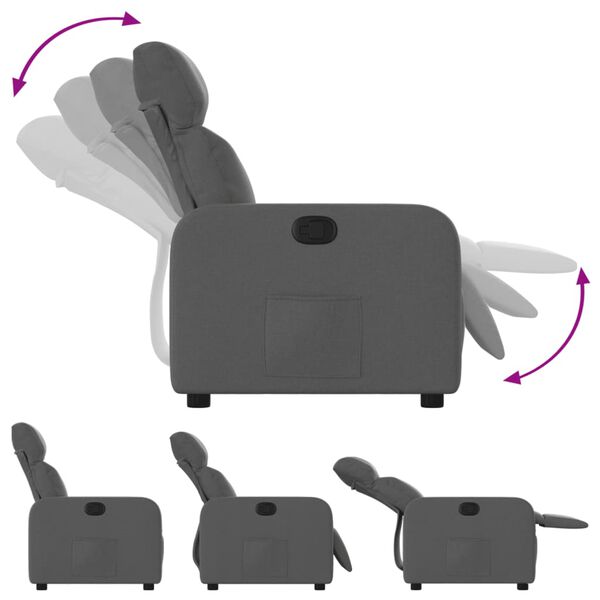 vidaXL H&aelig;gindast&oacute;ll D&ouml;kkgr&aacute;tt Tau&aacute;kl&aelig;&eth;i