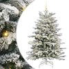 vidaXL Gervi hengdu j&oacute;latr&eacute; Me&eth; LED r&aelig;ma lj&oacute;sum Hv&iacute;tt 150 cm PE og PVC