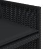 vidaXL 11 Parta Gar&eth;bor&eth;stofusett me&eth; Sessum Svart P&oacute;l&yacute;rattan