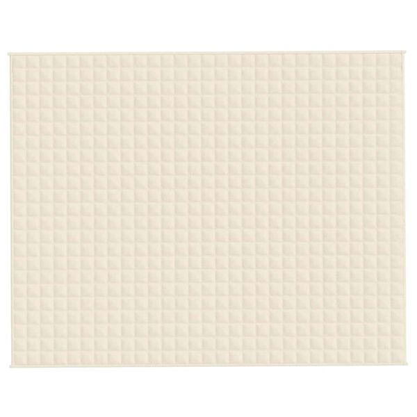 vidaXL Þyngdarteppi Rjómahvítt 235x290 cm 15 kg Efni