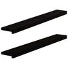vidaXL gluggasyllur 2 stk D&ouml;kkbr&uacute;nt 110x15x2 cm gegnheil vi&eth;ar Eik