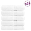 vidaXL G&aelig;&eth;asturtuhandkl&aelig;&eth;i SOLUND 25 stk Hv&iacute;t 70x140cm 600g/fm