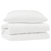vidaXL R&uacute;mfatasett me&eth; kodda 2 pcs Hv&iacute;tt Microfleece