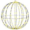 vidaXL Boltinn me&eth; 160 LED Hl&yacute;r hv&iacute;tur 50,5 x 50,5 x 52 cm metal