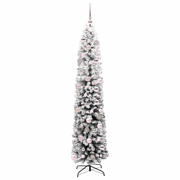vidaXL Gervi j&oacute;latr&eacute; me&eth; 300 LED Gr&aelig;nn 180 cm PVC, st&aacute;l og plast