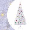 vidaXL Gervi j&oacute;latr&eacute; me&eth; 150 LED me&eth; standi Hv&iacute;tt 150 cm PVC og St&aacute;l