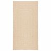 vidaXL g&oacute;lfmotta "ZIZUR" Beige 60x110 cm Jute Look innan og utan
