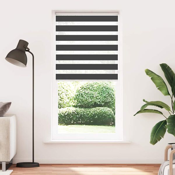 vidaXL Zebra Gard&iacute;na Sv&ouml;rt 100x230 cm Efni Breidd 95,9cm P&oacute;l&yacute;ester