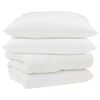 vidaXL Vetrar s&aelig;ng me&eth; kodda 3 pcs Hv&iacute;tt M&iacute;kr&oacute;f&iacute;ber