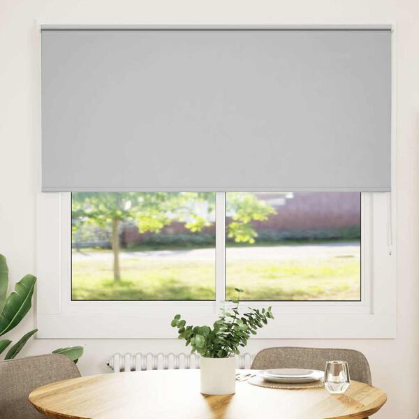 vidaXL R&uacute;llugard&iacute;nur Blackout lj&oacute;s gr&aacute;r 165x130 cm Efni Breidd 161,6cm