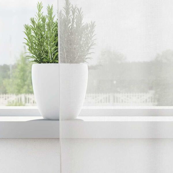 vidaXL Voile Gluggatjöld með Grommets 2 stk Hvítt