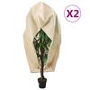 vidaXL Pl&ouml;ntuyfirbrei&eth;slur m/ Rennil&aacute;s 2 stk. Fl&iacute;s 70 g/m&sup2; 3,14x2,5 m