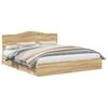 vidaXL Geymslu R&uacute;m me&eth; sk&uacute;ffu Sonoma Eik 180 x 200 cm Samsettur vi&eth;ur