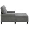 vidaXL Chaise Lounge me&eth; p&uacute;&eth;i D&ouml;kk gr&aacute; 91 x 157 x 91 cm Flauel
