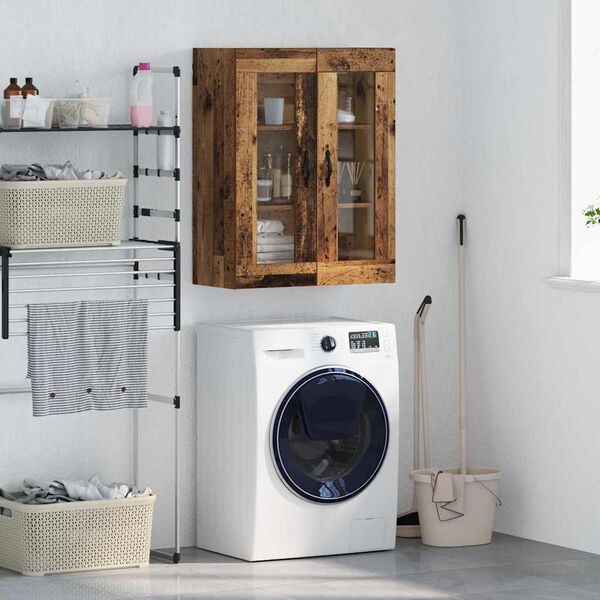 vidaXL Veggsk&aacute;pur Gamall vi&eth;ur 69,5 x 34 x 90 cm