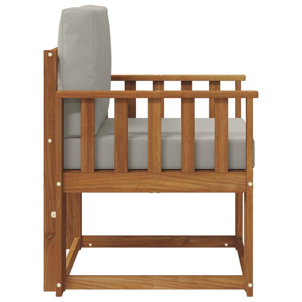 vidaXL &Uacute;tis&oacute;fi Solid Akas&iacute;uskei&eth; og P&oacute;lyester N&aacute;tt&uacute;ruleg og lj&oacute;s gr&aacute;