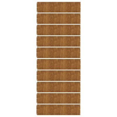 vidaXL Garðkantar 10 stk. 25x103 cm Sveigjanlegt Corten-stál