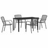 vidaXL Gar&eth;ur bor&eth;sett 5 pcs Antras&iacute;t Dufth&uacute;&eth;a&eth; st&aacute;l