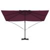 vidaXL Cantilever Roma Parasol Rautt og svart 352 x 251 x 260 cm