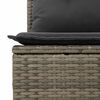 vidaXL 7 stykki gar&eth;s&oacute;fasett me&eth; p&uacute;&eth;um Grey Poly Rattan Akas&iacute;uvi&eth;ur