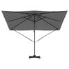 vidaXL Roma Parasol Antrasít 286 x 285 x 265 cm Pólýester og Aluminium