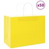 vidaXL Papp&iacute;rspokar 50 stk me&eth; Handf&ouml;ngum Gulir 32x17x25 cm