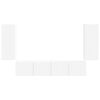 vidaXL Sj&oacute;nvarpsveggskap set Vegghengt 4 pcs Hv&iacute;tt Samsettur vi&eth;ur