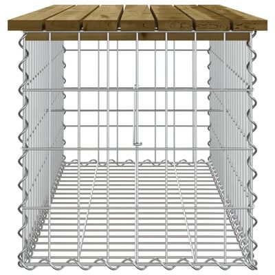 vidaXL Garðbekkur í Grjótkassastíl 103x44x42 cm Gagnvarin Fura