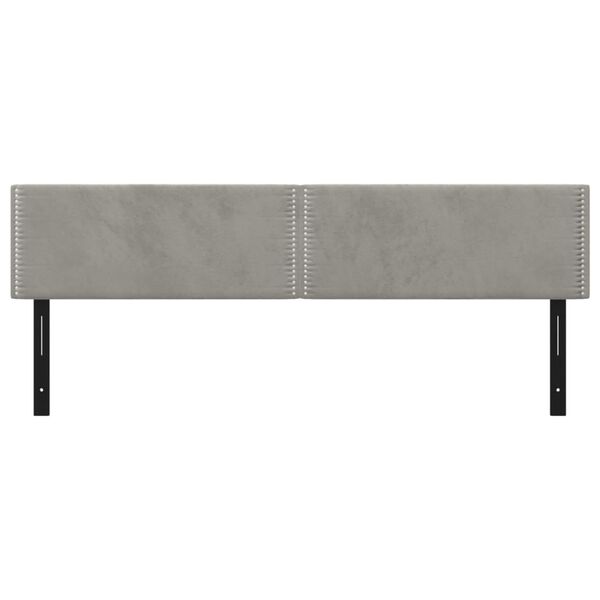 vidaXL H&ouml;f&eth;agaflar 2 stk. 90x5x78/88 cm Lj&oacute;sgr&aacute;tt Flauel