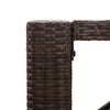 vidaXL Barborð með glerplötu Brúnt 145x80x110 cm Pólýrattan