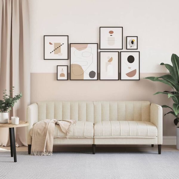 vidaXL 2 Sæta Sófi Höráklæði