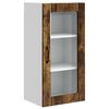 vidaXL Eldh&uacute;s sk&aacute;pur me&eth; hur&eth; Rau&eth;-eik 40 x 31 x 80 cm Samsettur vi&eth;ur