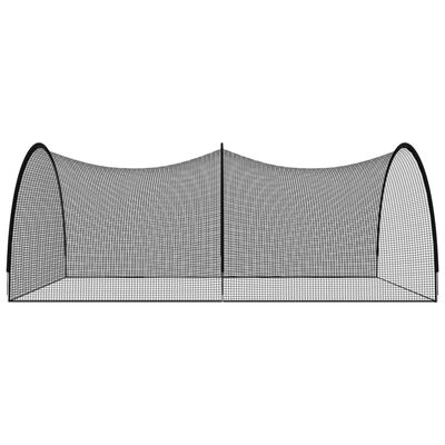 vidaXL Baseball Batting Cage Net Svart 500x400x250 cm Pólýester
