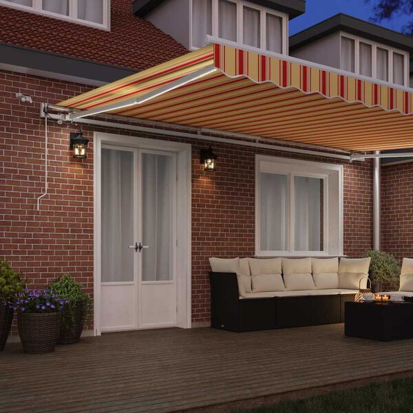 vidaXL H&aelig;gt a&eth; draga saman skyggni Gulur og appels&iacute;nugulur