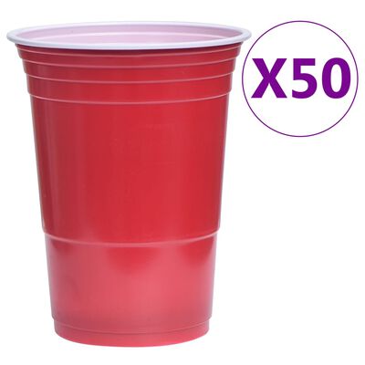 vidaXL Beer Pong Sett 0,5 L Plast