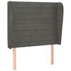 vidaXL H&ouml;f&eth;agafl me&eth; Eyrum 93x23x118/128 cm D&ouml;kkgr&aacute;tt Flauel