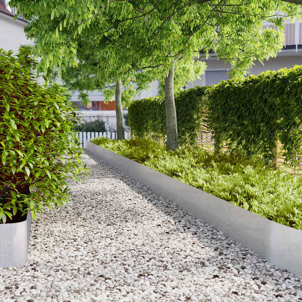 vidaXL Lawn Kantar 10 stk 25x103 cm Galvaniseru&eth;u st&aacute;l