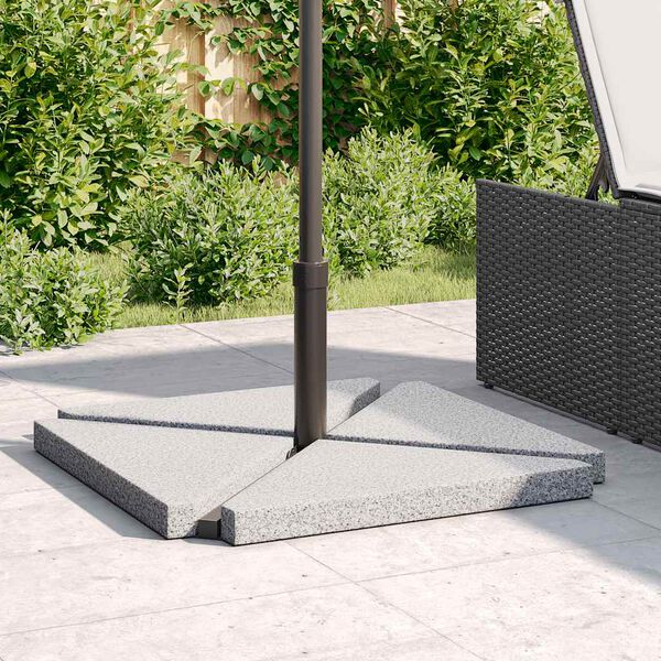 vidaXL 5 stykki Garden Parasol Base Set Gran&iacute;t og st&aacute;l