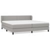 vidaXL H&oacute;lfa&eth; Springr&uacute;m me&eth; D&yacute;nu Lj&oacute;sgr&aacute;tt 200x200 cm Efni