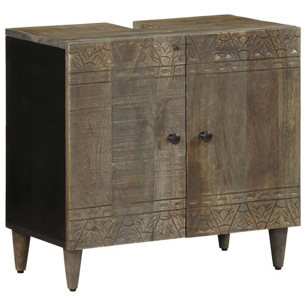 vidaXL Ba&eth;herbergissk&aacute;pur 62x33x58 cm Gegnheill Mang&oacute;vi&eth;ur