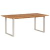 vidaXL Bor&eth;stofubor&eth; 180x90x76 cm Gegnheill Akas&iacute;uvi&eth;ur