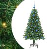 vidaXL Gervi j&oacute;latr&eacute; me&eth; 150 LED Gr&aelig;nn 150 cm PVC, st&aacute;l og plast