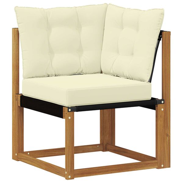 vidaXL &Uacute;ti s&oacute;fasett me&eth; p&uacute;&eth;i 7 pcs N&aacute;tt&uacute;rulegt og Krem