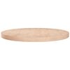 vidaXL Kringl&oacute;tt Bor&eth;plata &Oslash;80x4 cm &Oacute;me&eth;h&ouml;ndlu&eth; Gegnheil Eik