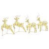 vidaXL LED R&eacute;n me&eth; 80 LED 4 pcs gold PET