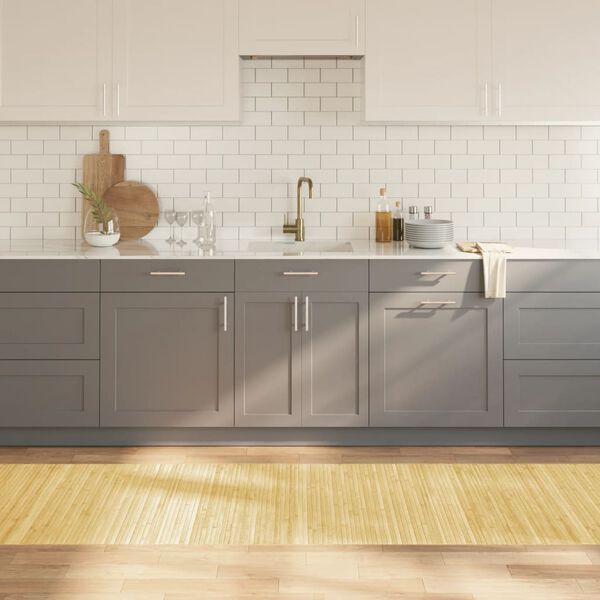 vidaXL Motta R&eacute;tthyrnd Lj&oacute;s N&aacute;tt&uacute;ruleg 80x500 cm Bambus